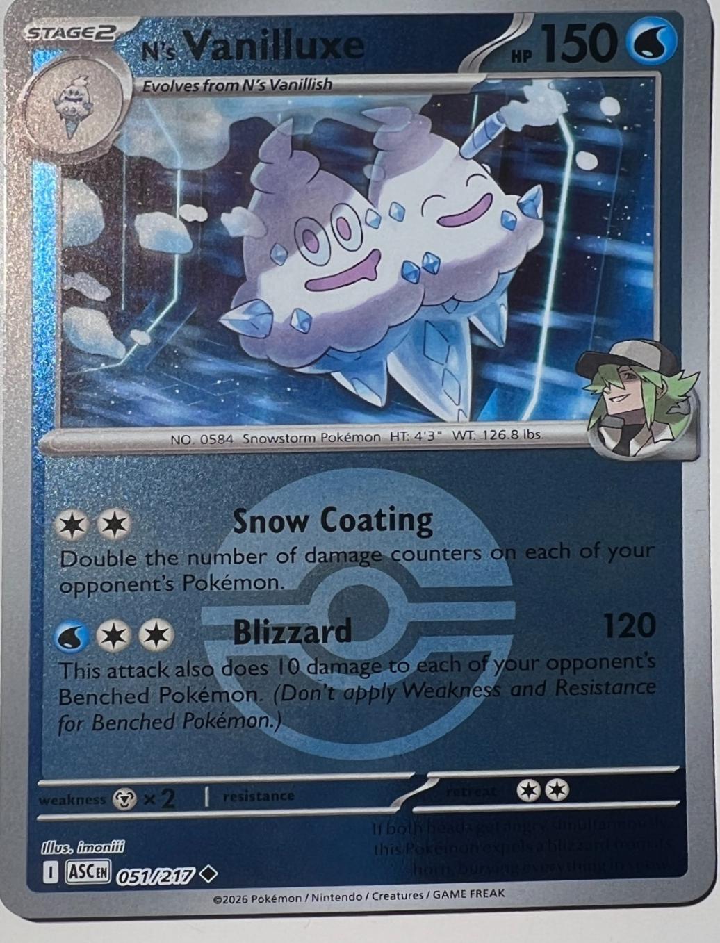 Ascended Heroes N's Vanilluxe [Ball] Pokémon card